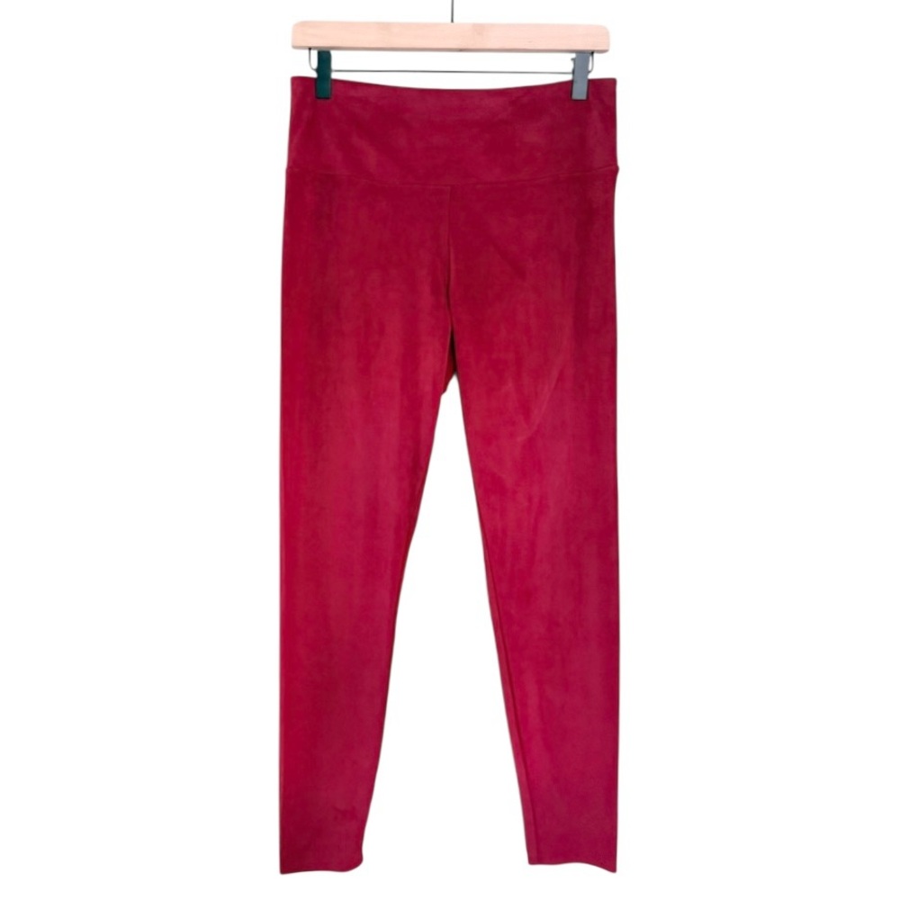 NWT Soft Surroundings Women’s Faux Suede Pull On Ankle Leggings‎ Dark Pink Small